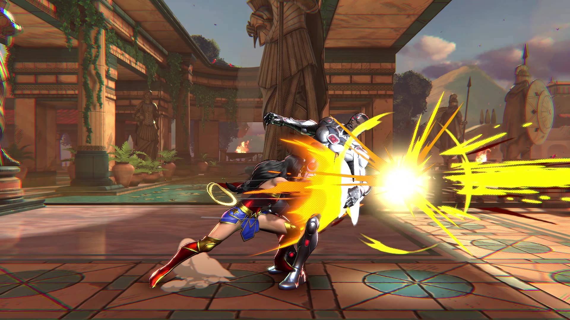 Fast DCKO combat — a Legend chaining light and heavy attacks into a juggle