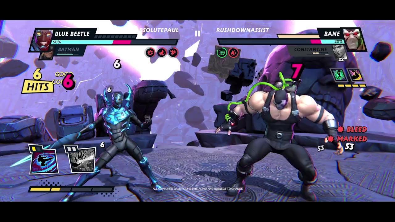 Batman versus Bane - a real-time DCKO PvP match